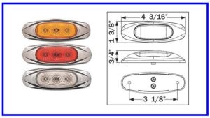 Clear--HyperX® Mini Sealed LED Marker/Clearance Light